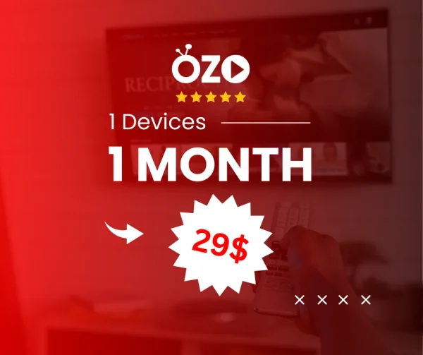 1 Devices 1 MONTH Ozoiptv subscription