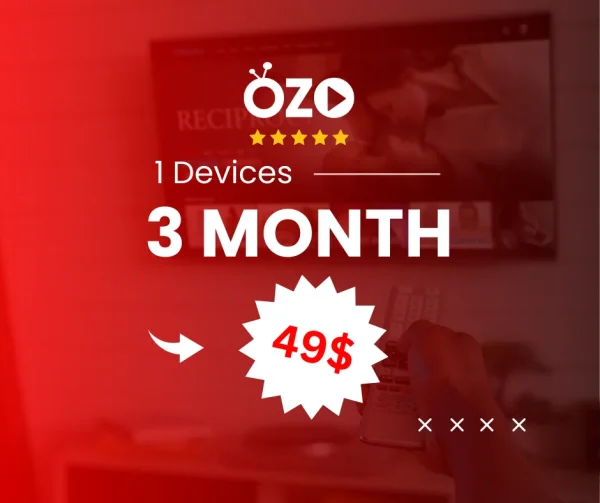 1 Devices 3 MONTH Ozoiptv subscription