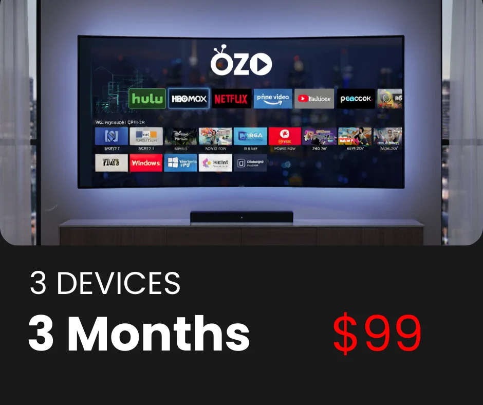3 Devices 3 MONTH Ozoiptv subscription